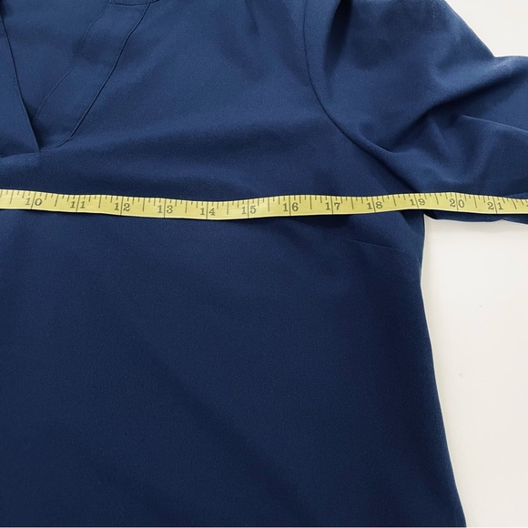 Soho Navy Blue Sheer Pull Over Blouse XS - Picture 4 of 11